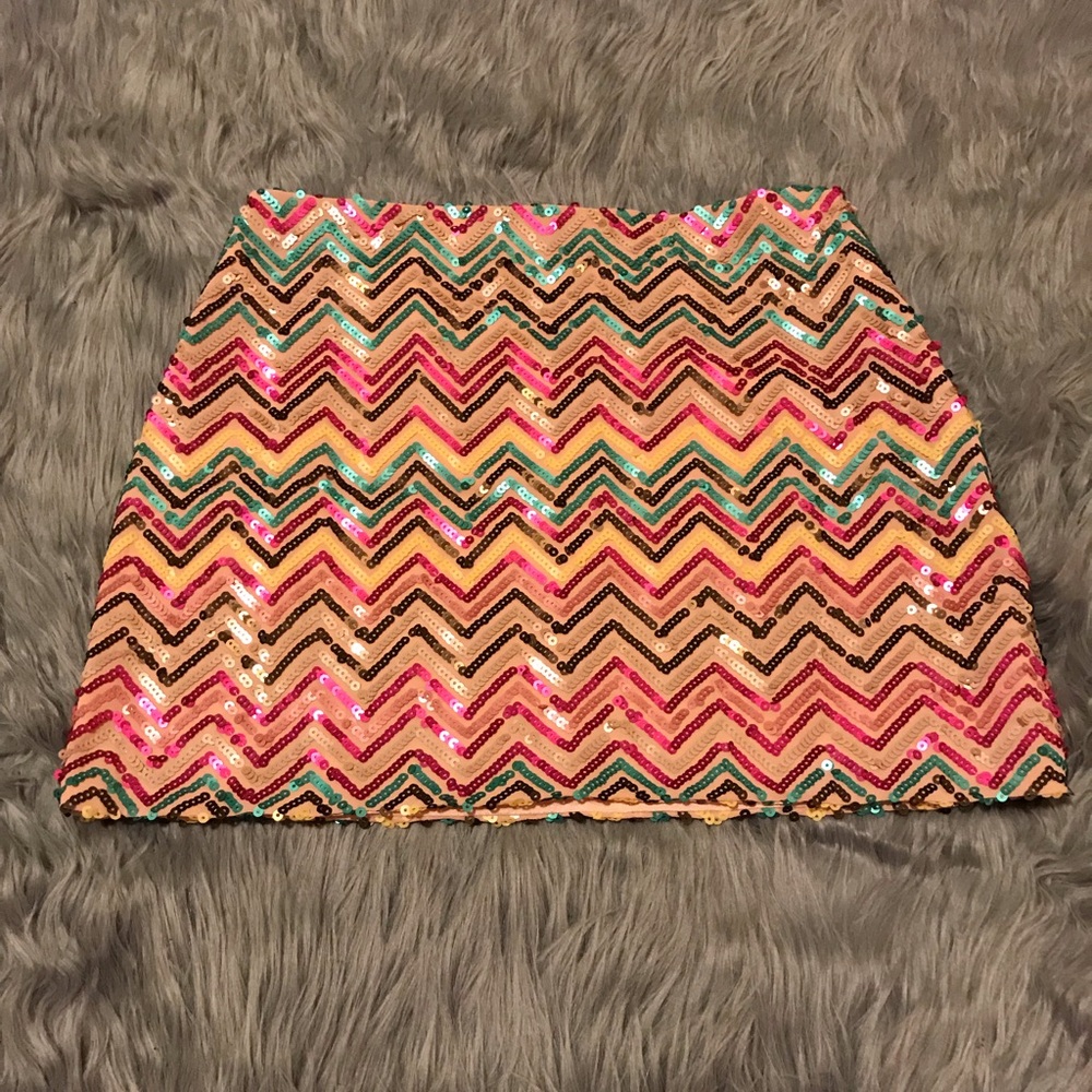 Sequined multi-colored skirt